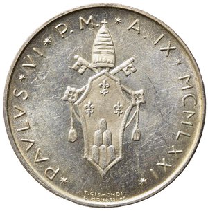 obverse: VATICANO. Paolo VI (1963-1978) 500 Lire 1962/ IV. Ag. KM 65.2