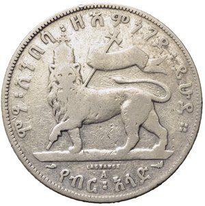 reverse: ETIPOPIA. Menelik II (1889-1913). 1/2 Birr Ag (13,70 g). KM#4. MB