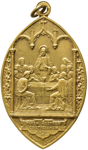 reverse: MEDAGLIE RELIGIOSE. Medaglia Congresso Eucaristico Montreal 1910. AE dorato (12,20 g). SPL+