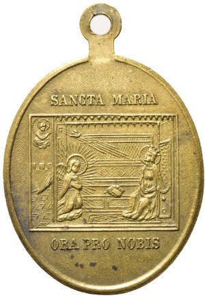 obverse: MEDAGLIE RELIGIOSE. Medaglia Firenze, pellegrinaggio alla Santissima Annunziata 1897. AE dorato (4,49 g). SPL