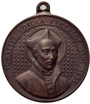 obverse: MEDAGLIE RELIGIOSE. Medaglia Ignazio Loyola (religioso spagnolo, fondatore della Compagnia di Gesù). AE (14,30 g). SPL