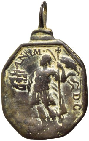 reverse: MEDAGLIE RELIGIOSE. Medaglia Madonna di Loreto. XVII-XVIII sec. AE (6,22 g). BB