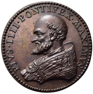 obverse: MEDAGLIE PAPALI. Pio IV (1559-1565). Riconio Mazio. AE (19,65 g). SPL+