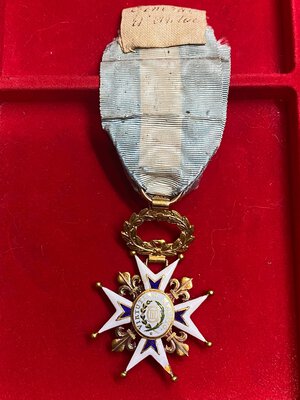 obverse: SPAGNA. Ordine di Carlo III di Spagna, decorazione (70x37) (smalti frammentati)