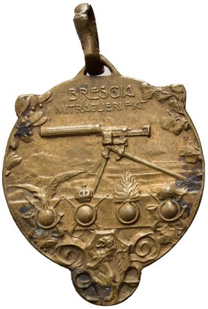 reverse: MEDAGLIE MILITARI. Medaglia 1917 Scuola Mitraglieri Fiat Brescia. AE (6,62 g). SPL