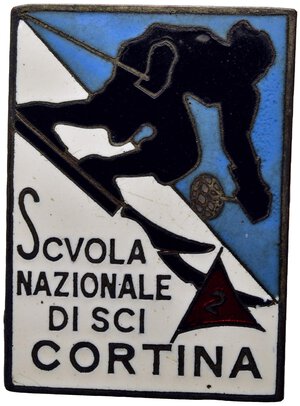 obverse: Distintivo della Scuola Nazionale di Sci Cortina. Smalti integri. SPL