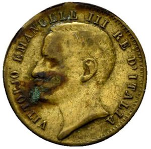 obverse: Vittorio Emanuele III (1900-1946) Gettone (mm. 22). Testa volta a sn. R/Aquila sabauda coronata. OT RARO - BB