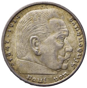 obverse: GERMANIA Nazista (Terzo Reich) (1933 - 1945) 5 reichsmark 1936. Ag. KM# 86. BB+