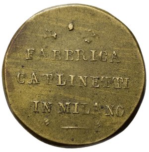 reverse: PESO MONETALE. Zecchino di Venezia. R/FABBRICA CATLINETTI IN MILANO. AE (3,50 g). SPL