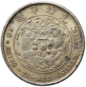 reverse: CINA. 1 Dollar 1908. Tai-Ching-Ti-Kuo. (replica souvenir). KM# Y 14.