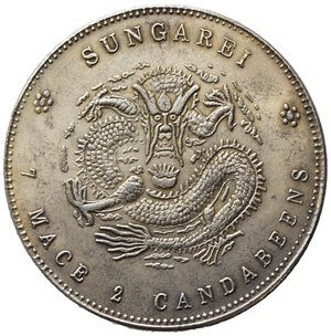 reverse: CINA. Sungarei Province (guangxu gansu ) 7 Mace & 2 Candareens (inizio 1900) = 1 dollar (inizio 900) (replica souvenir). Cu-Ni