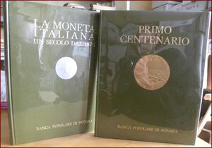 obverse: AA. VV. - LA MONETA ITALIANA Primo centenario. BANCA POPOLARE DI NOVARA. Novara, 1971. 2 voll. in cofanetto, pp. 670, tavv. col.