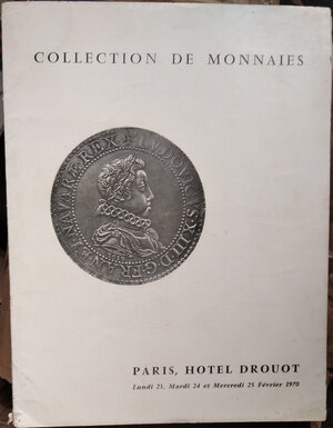obverse: BOURGEY E. – Paris, 23-25 febbraio 1970. Collection de monnaies romaines et françaises. pp. 102, nn. 826, tavv. 30