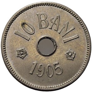 reverse: ROMANIA. 10 Bani 1905. Ni. SPL+/qFDC