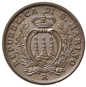 obverse: SAN MARINO. Vecchia monetazione (1864-1938) 5 centesimi 1937. Gig. 41; Pag. 381. Cu. SPL
