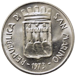 obverse: SAN MARINO. 500 lire 1973. Ag. FDC