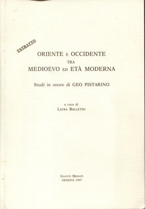 obverse: BLIZNYUL S. -  I medici e la loro arte negli Stati crociati d  Oriente. Genova, 1997.  pp. 83 - 97. ril ed ottimo stato, raro.