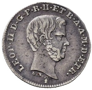 obverse: FIRENZE. Granducato di Toscana. Leopoldo II di Lorena (1824-1859). 1/2 Paolo 1853 Ag. Gig. 59. BB+/qSPL