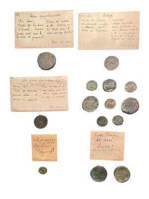 reverse: REPUBBLICA ROMANA - Lotto di 14 bronzi di epoca repubblicana