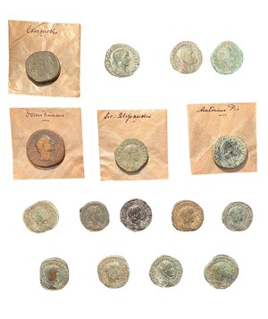 obverse: IMPERO ROMANO - Lotto di 16 sesterzi di epoca imperiale