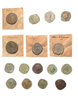 obverse: IMPERO ROMANO - Lotto di 16 sesterzi di epoca imperiale
