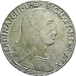 obverse: SICILIA - Ferdinando III, piastra da 12 Tarì, 1800