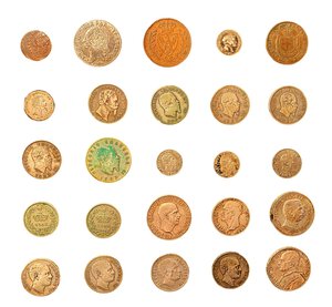 obverse: REGNO D ITALIA - Regno di Sardegna e Regno d’Italia, Lotto di 25 monete