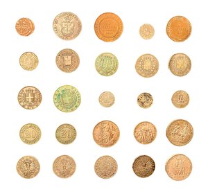 reverse: REGNO D ITALIA - Regno di Sardegna e Regno d’Italia, Lotto di 25 monete
