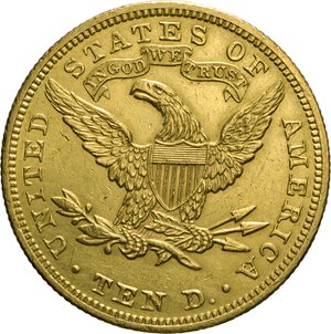 reverse: STATI UNITI D AMERICA - 10 Dollari 1905