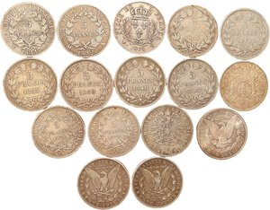 reverse: Lotto di sedici monete di argento