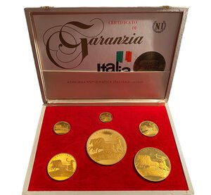 reverse: ITALIA - Serie di sei medaglie in oro per il primo centenario dell’Unita di Italia 1861-1961