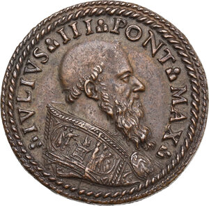 obverse: Giulio III (1550-1555), Giovanni Maria de  Ciocchi del Monte.. Medaglia s.d