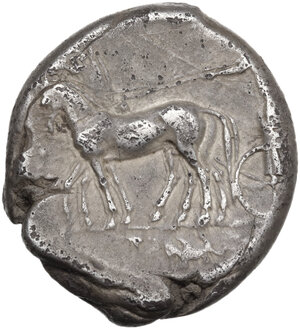 obverse: Gela. AR Tetradrachm, c. 420-415 AD