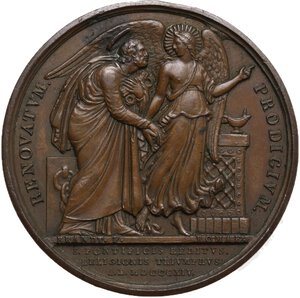 reverse: Pio VII (1800-1823), Barnaba Chiaramonti. Medaglia straordinaria A. XV per il ritorno del Papa a Roma