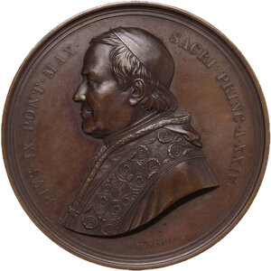 obverse: Pio IX  (1846-1878), Giovanni Mastai Ferretti.. Medaglia  A. XXIV, per il XX Concilio Ecumenico