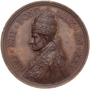 obverse: Leone XIII (1878-1903), Gioacchino Pecci. Medaglia annuale, A. XXV
