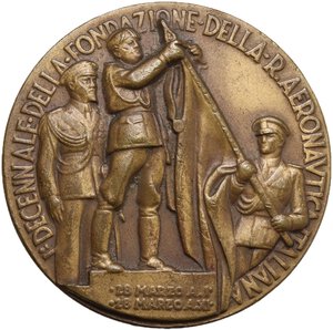 obverse: Medaglia celebrativa 1933 A. XI per il decennale della fondazione della Regia Aeronautica Italiana