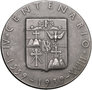 obverse: Napoli.  Banco di Napoli. Medaglia 1939 per il VI centenario dalla fondazione