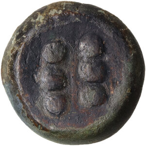 reverse: Himera. AE Cast Hemilitron or Hexonkion, c. 425-409 BC