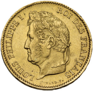 obverse: France.  Louis Philippe I (1830-1848). . 40 francs 1831 A, Paris mint