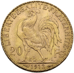 reverse: France.  Third republic (1870-1940).. 20 francs 1912