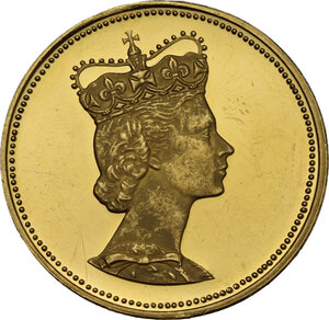 obverse: Germany. Medal (three ducat coin) undated commemorating Queen Elizabeth II visit to Germany, May 1965
