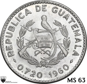obverse: Guatemala. 10 Centavos 1960