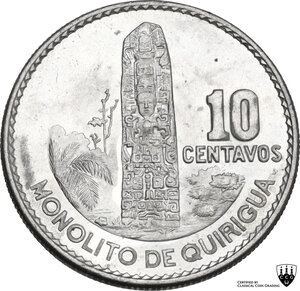 reverse: Guatemala. 10 Centavos 1960