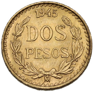 reverse: Mexico. 2 pesos 1945