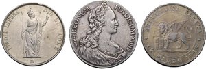 obverse: Lotto di tre (3) monete: tallero italicorum 1918, 5 lire 1848 Milano, 5 Lire 1848 Venezia