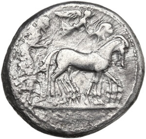 obverse: Syracuse.  Gelon I (485-478 BC).. AR Tetradrachm, c. 480-478 BC