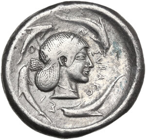 reverse: Syracuse.  Gelon I (485-478 BC).. AR Tetradrachm, c. 480-478 BC