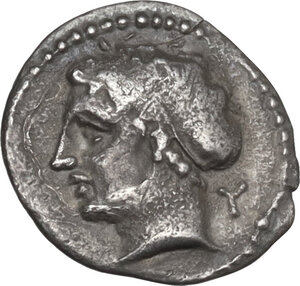 obverse: Central and Southern Campania, Neapolis. AR Obol, c. 350-325 BC