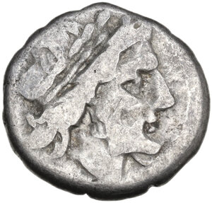 obverse: Anonymous. Victoriatus, uncertain mint, 203-202 BC